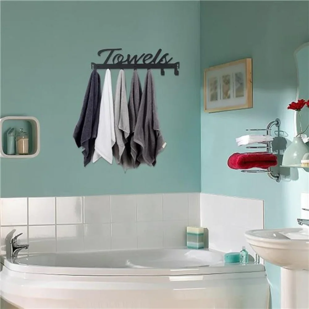 Over The Door Hooks, Towel Rack for Bathroom Towel Holder for Hanging Heavy Duty